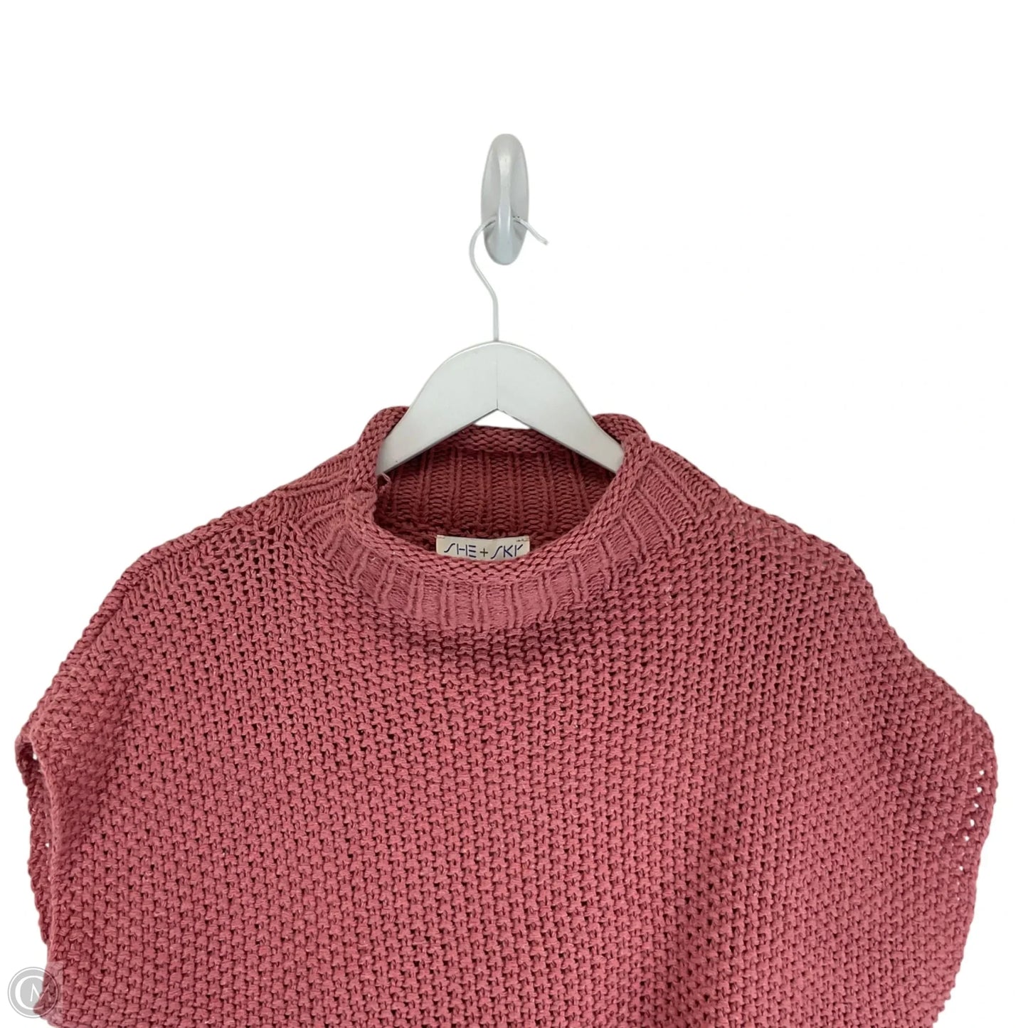 Sweater Short Sleeve By She + Sky In Pink, Size: S