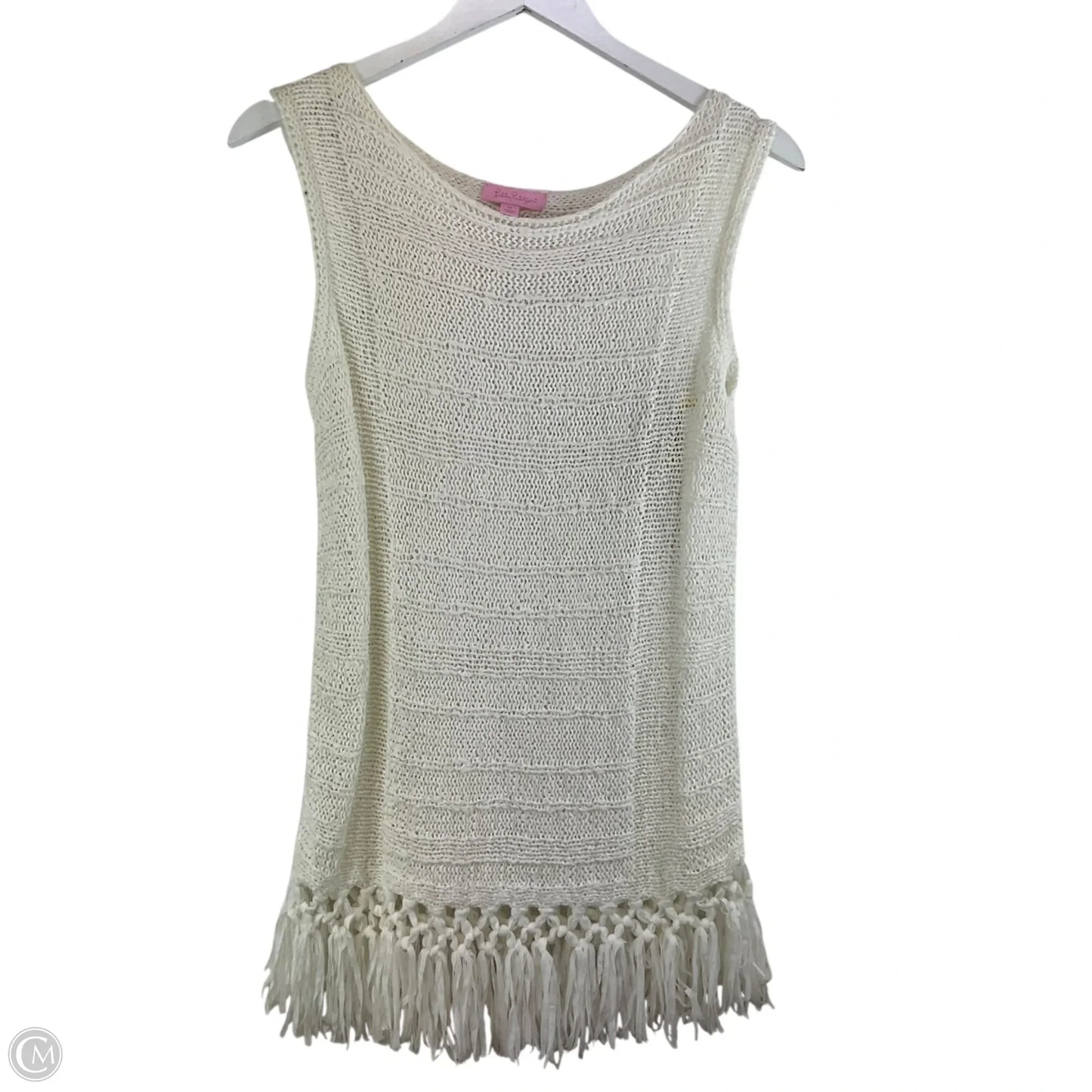 Top Sleeveless Designer By Lilly Pulitzer In White, Size: M
