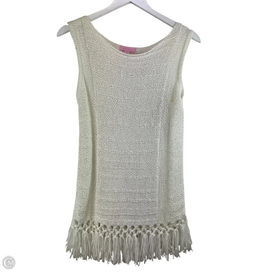 Top Sleeveless Designer By Lilly Pulitzer In White, Size: M