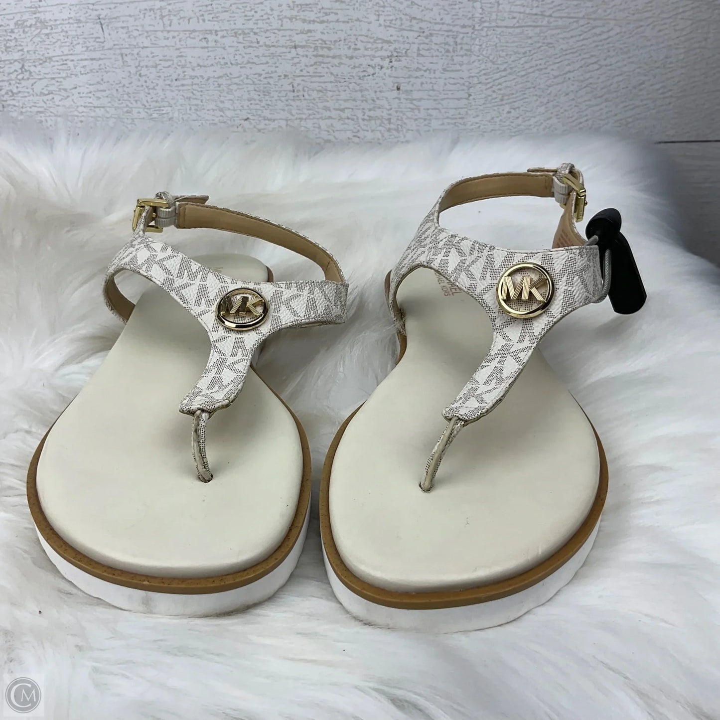 Sandals Designer By Michael Kors In White, Size: 8