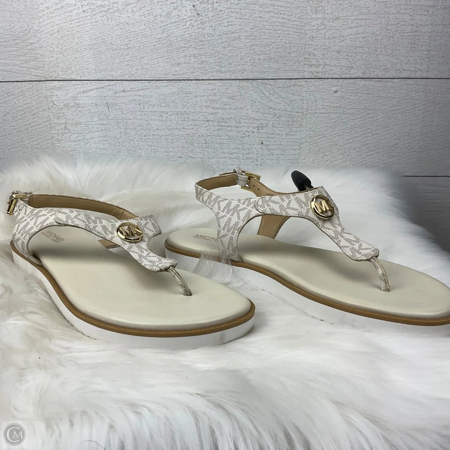Sandals Designer By Michael Kors In White, Size: 8