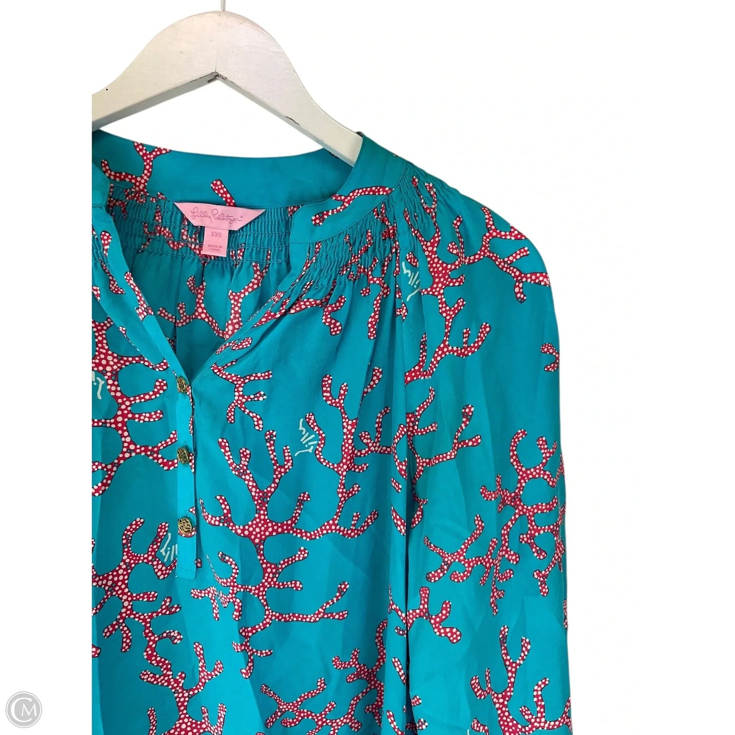 Top Long Sleeve Designer By Lilly Pulitzer In Blue, Size: Xxs