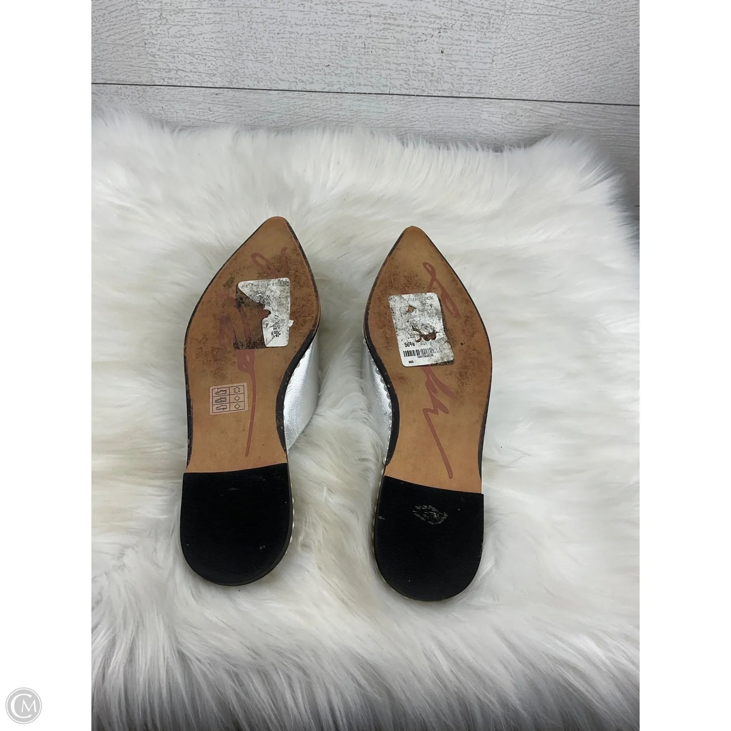 Shoes Designer By Karl Lagerfeld In Silver, Size: 7