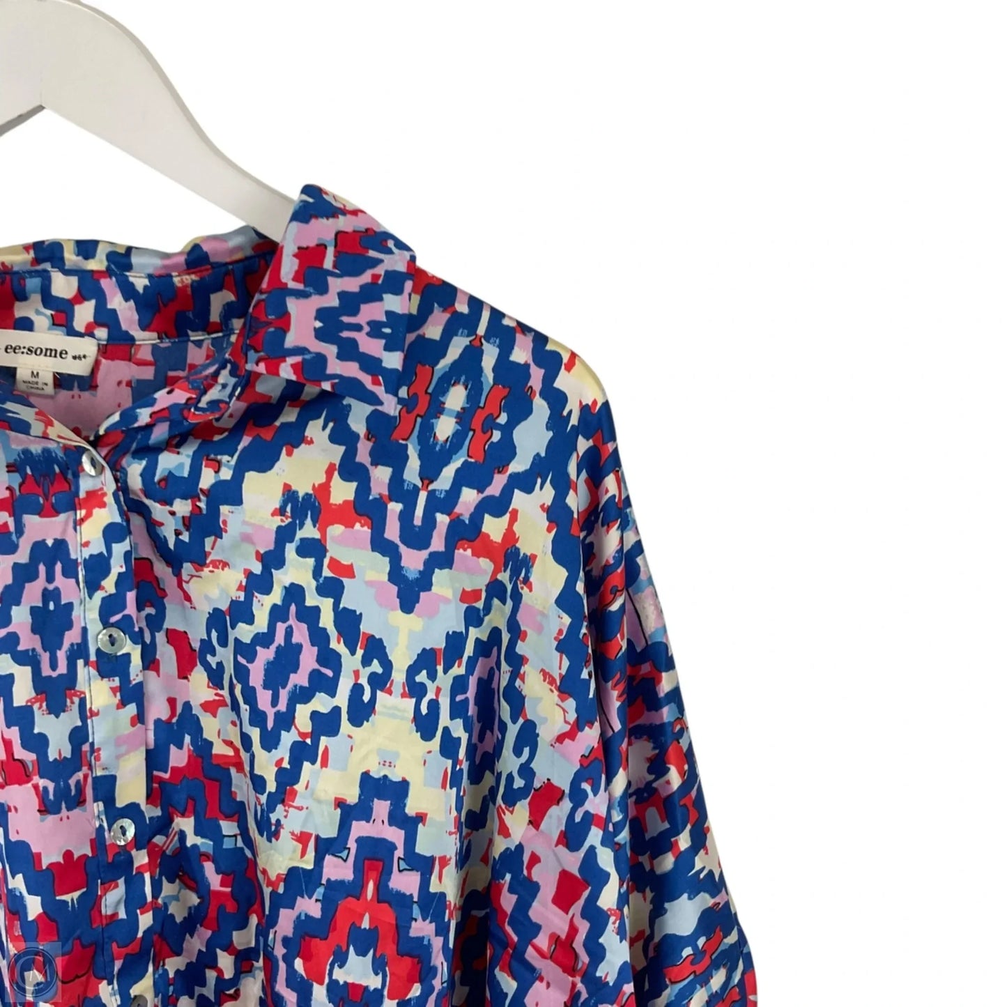 Top Short Sleeve By Ee Some In Blue, Size: M