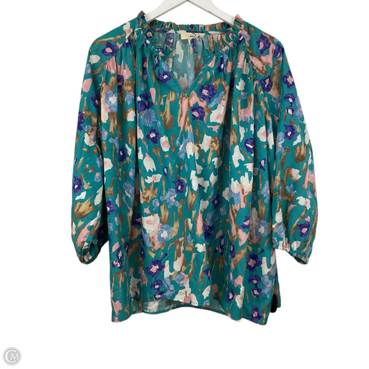 Top Short Sleeve By Entro In Blue, Size: L