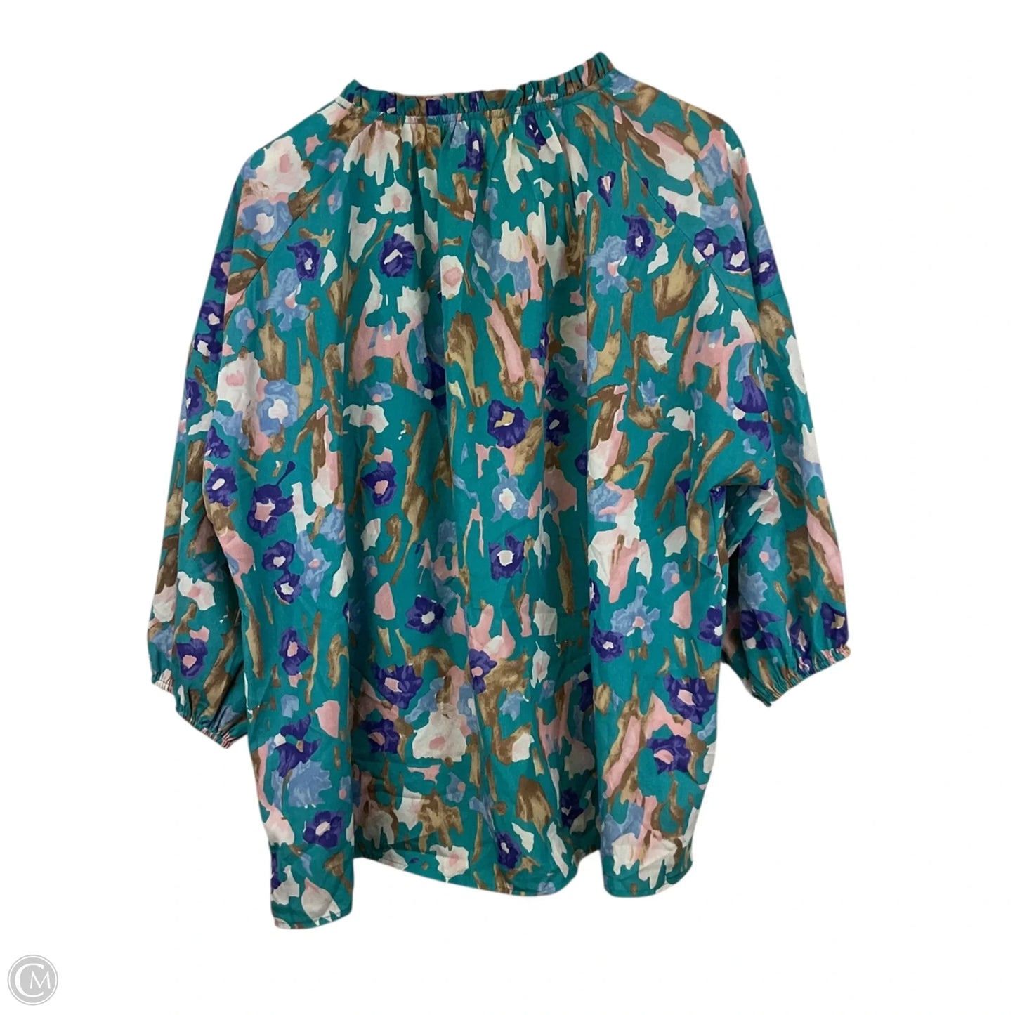 Top Short Sleeve By Entro In Blue, Size: L