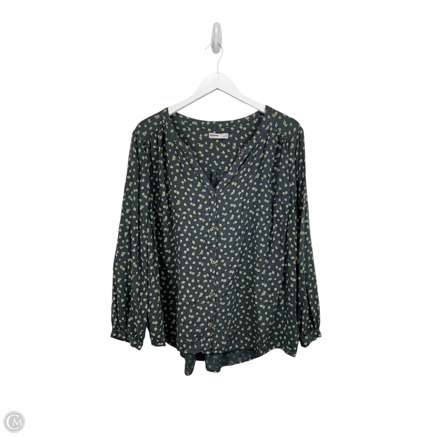 Top Long Sleeve By Sonoma In Grey, Size: 2x