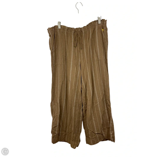 Pants Wide Leg By Time And Tru In Brown, Size: L
