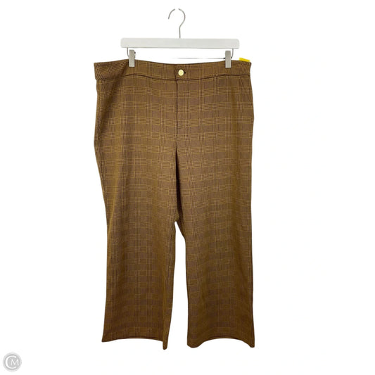Pants Wide Leg By Michael By Michael Kors In Brown, Size: Xl