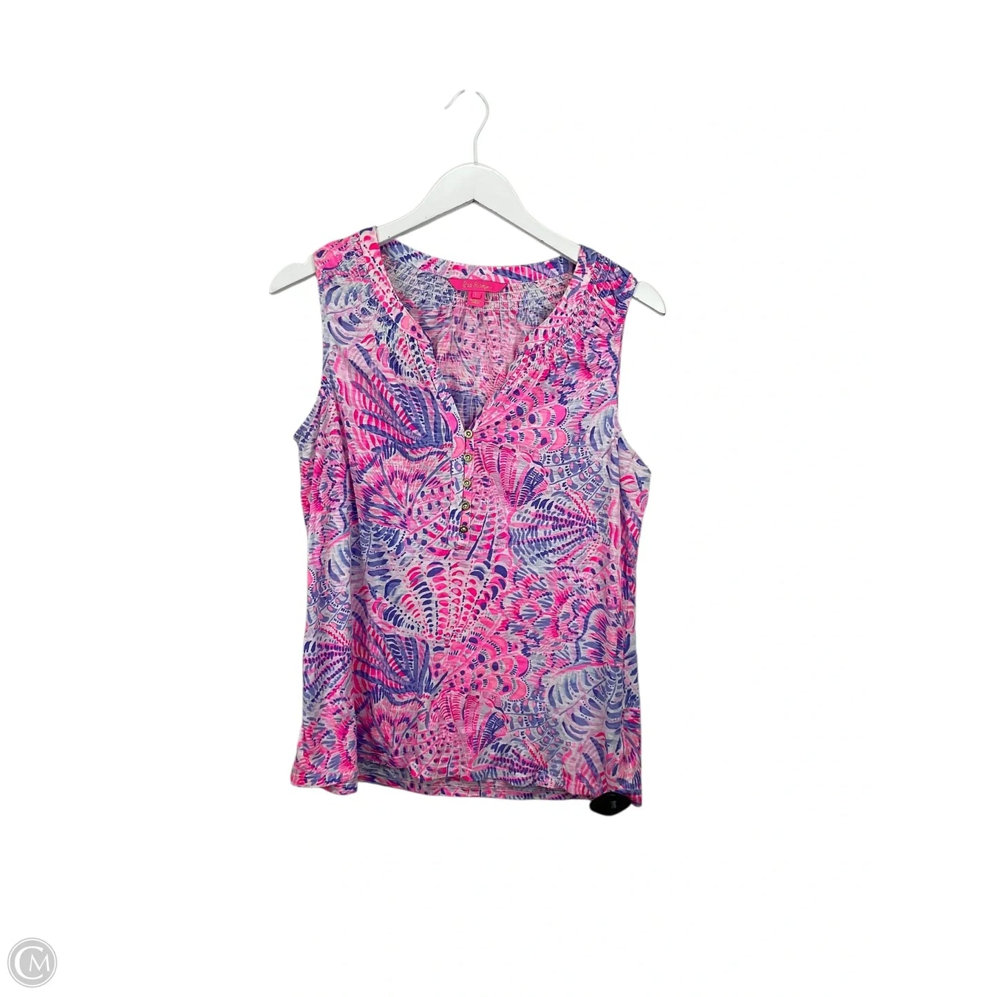 Top Sleeveless Designer By Lilly Pulitzer In Pink & Purple, Size: L
