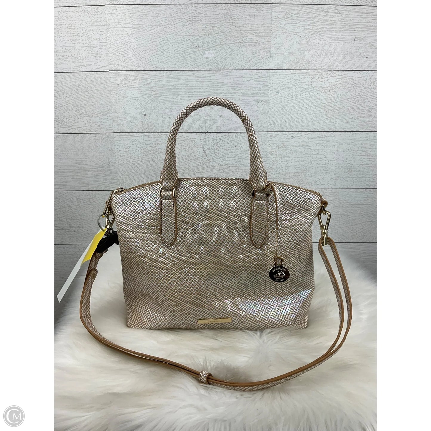 Handbag Designer By Brahmin, Size: Medium