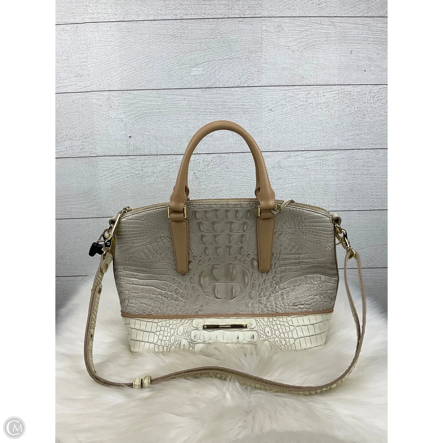 Handbag Designer By Brahmin, Size: Medium