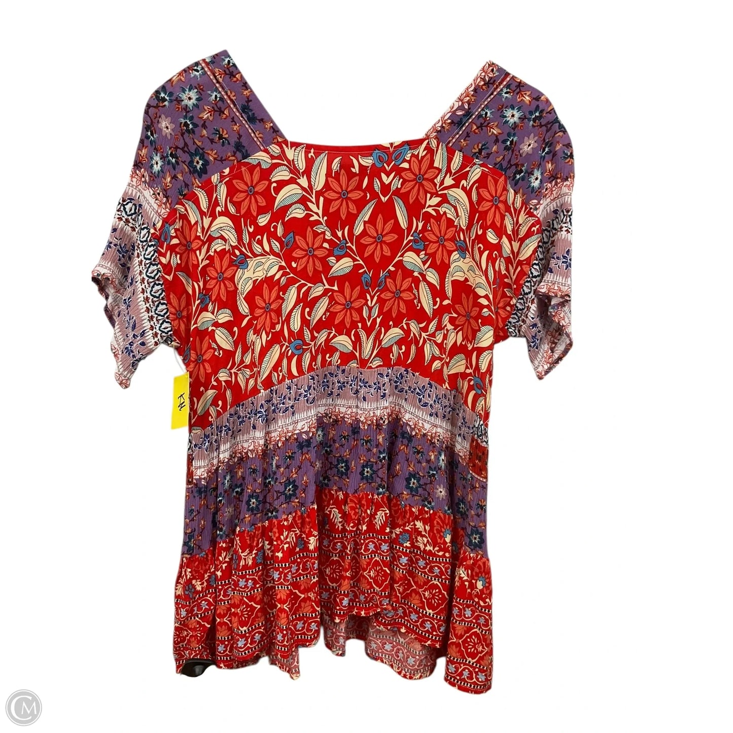 Top Short Sleeve By Coco And Carmen In Red, Size: S