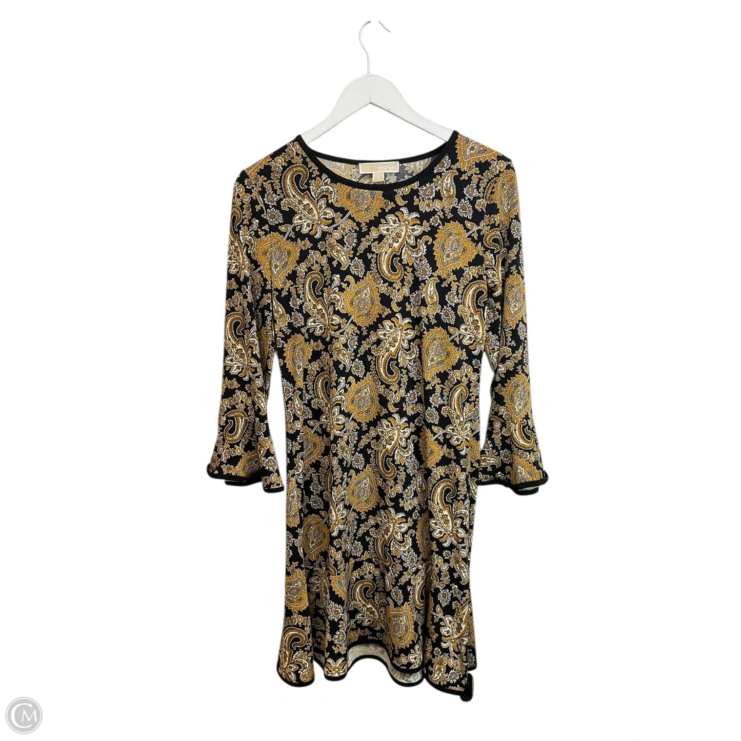 Dress Casual Short By Michael By Michael Kors In Black & Yellow, Size: M