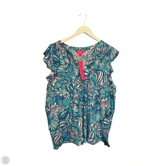 Top Sleeveless Designer By Lilly Pulitzer In Blue, Size: L