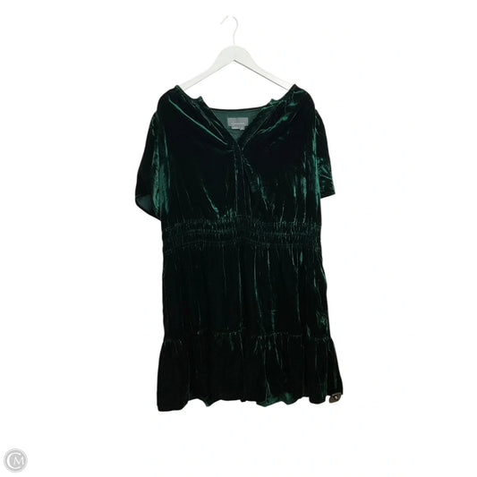 Dress Casual Short By Anthropologie In Green, Size: 2x