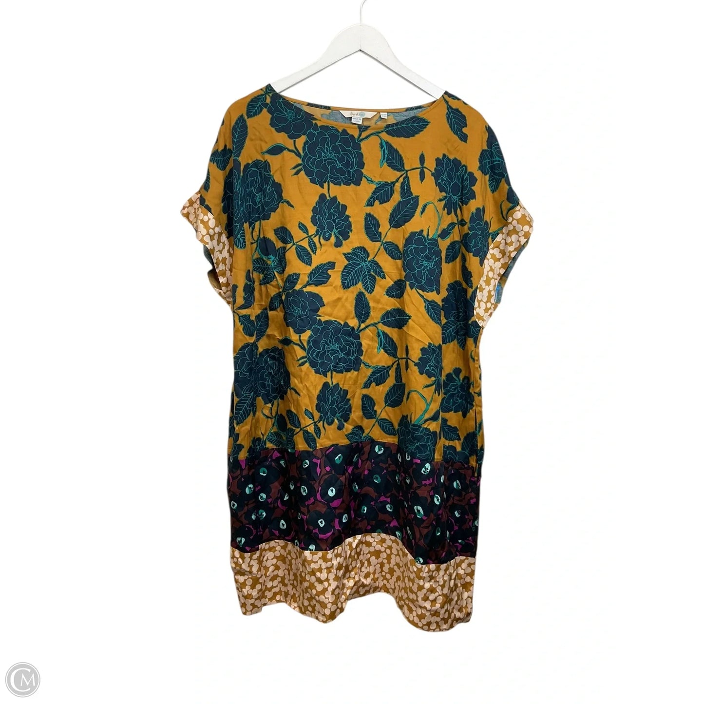 Dress Casual Short By Boden In Blue & Yellow, Size: 16