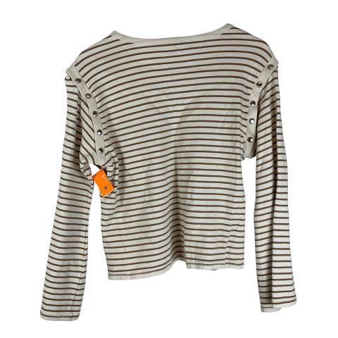 Top Long Sleeve By Maeve In Striped Pattern, Size: Xs