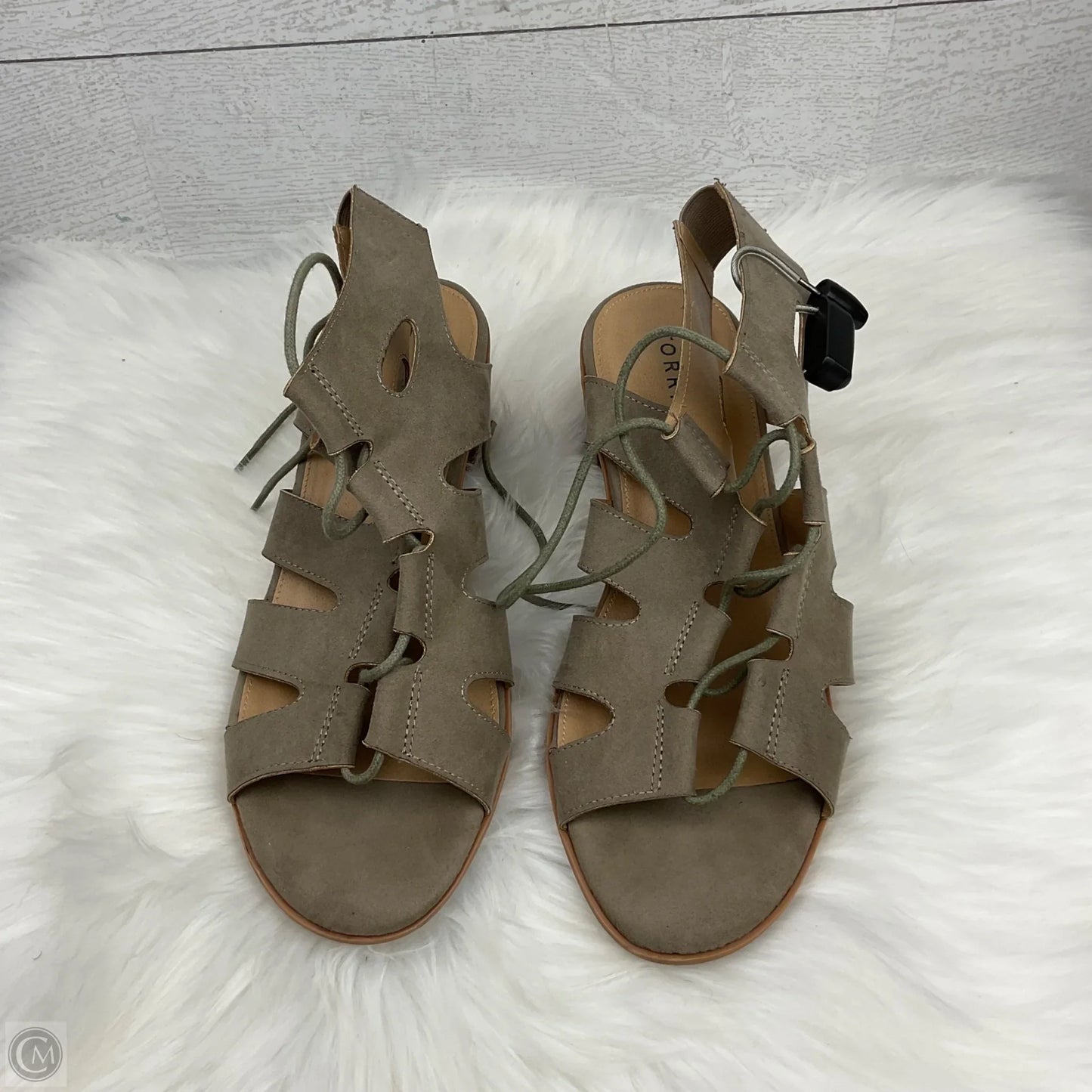Shoes Heels Block By Torrid In Grey, Size: 9.5