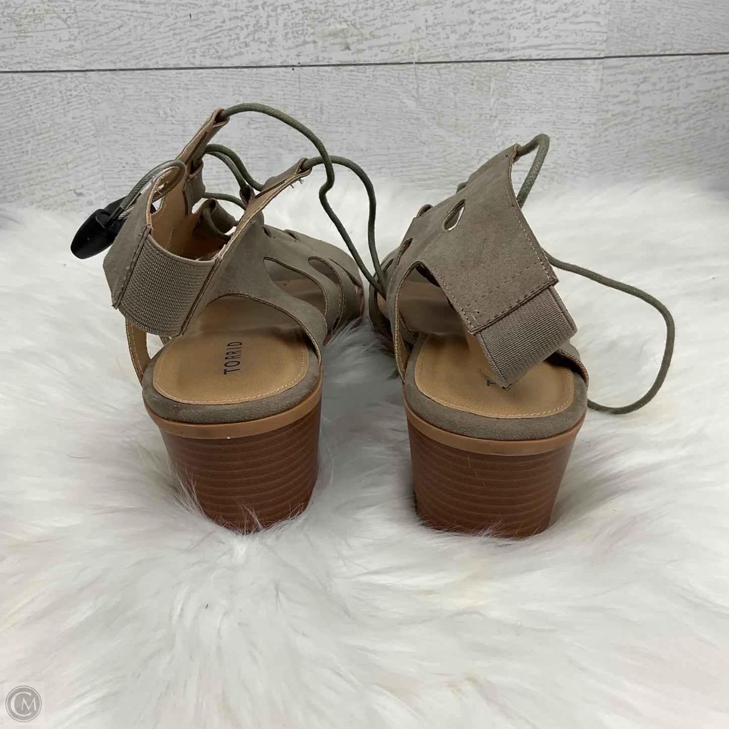 Shoes Heels Block By Torrid In Grey, Size: 9.5