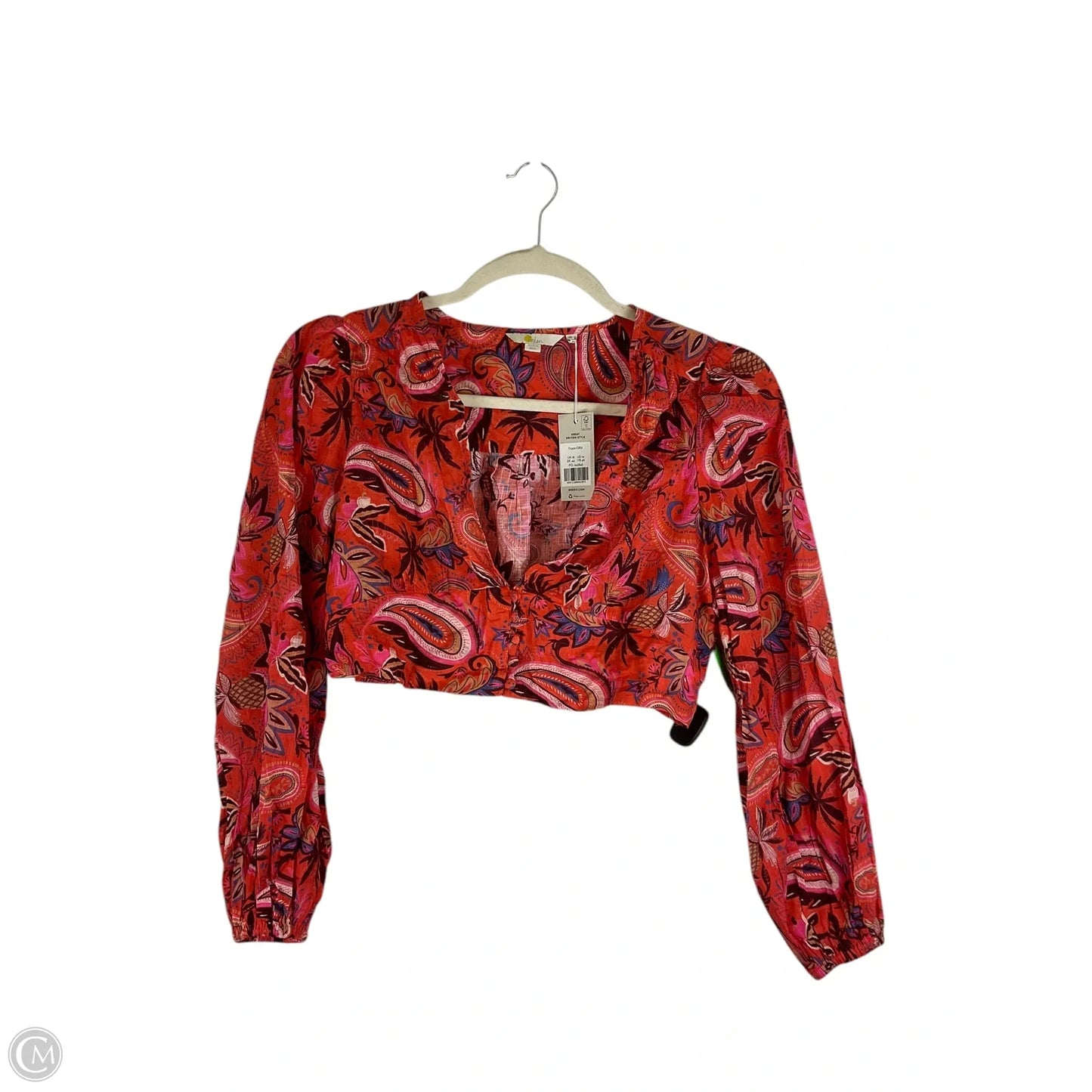 Top Long Sleeve By Boden In Orange & Purple, Size: Xl