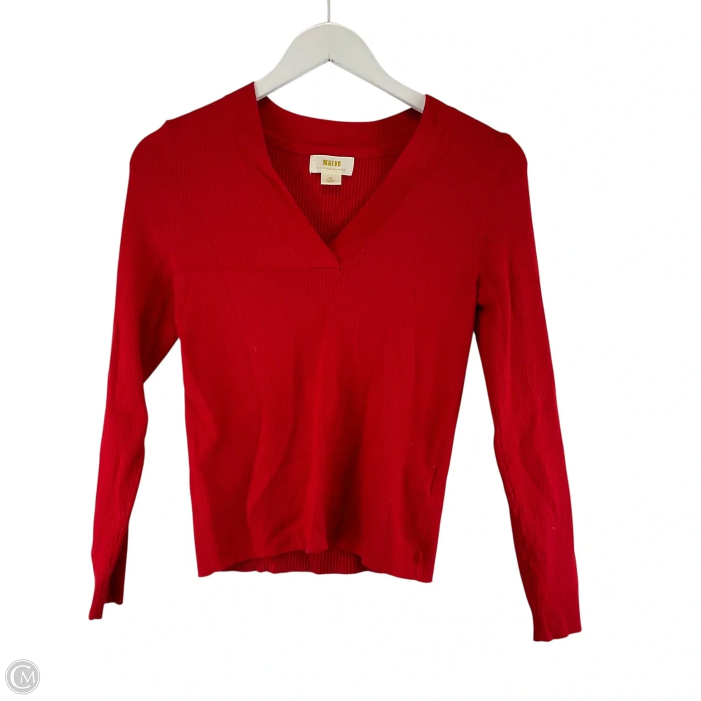 Top Long Sleeve Basic By Maeve In Red, Size: S