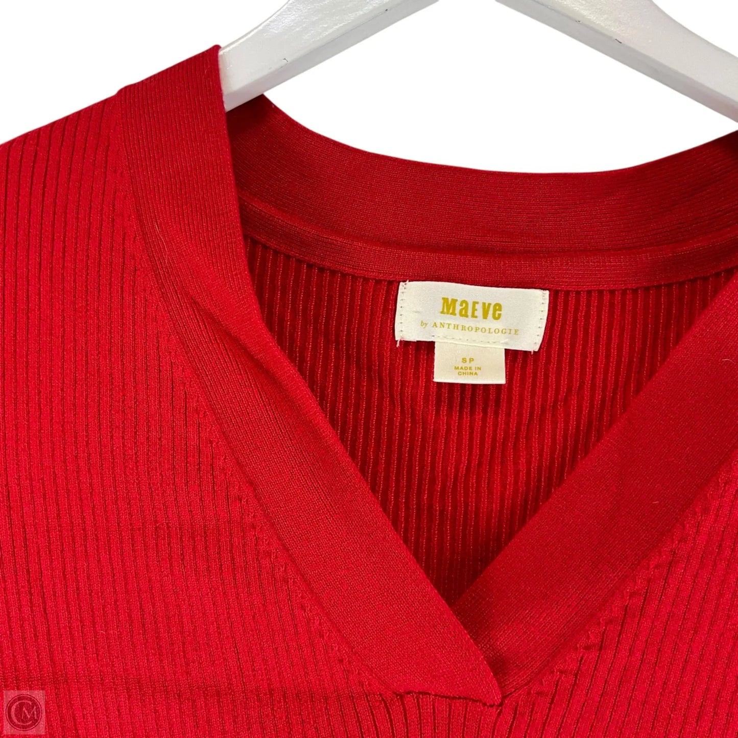 Top Long Sleeve Basic By Maeve In Red, Size: S