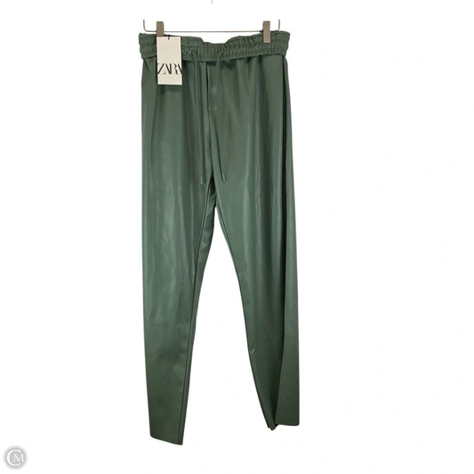 Pants Wide Leg By Zara In Green, Size: S