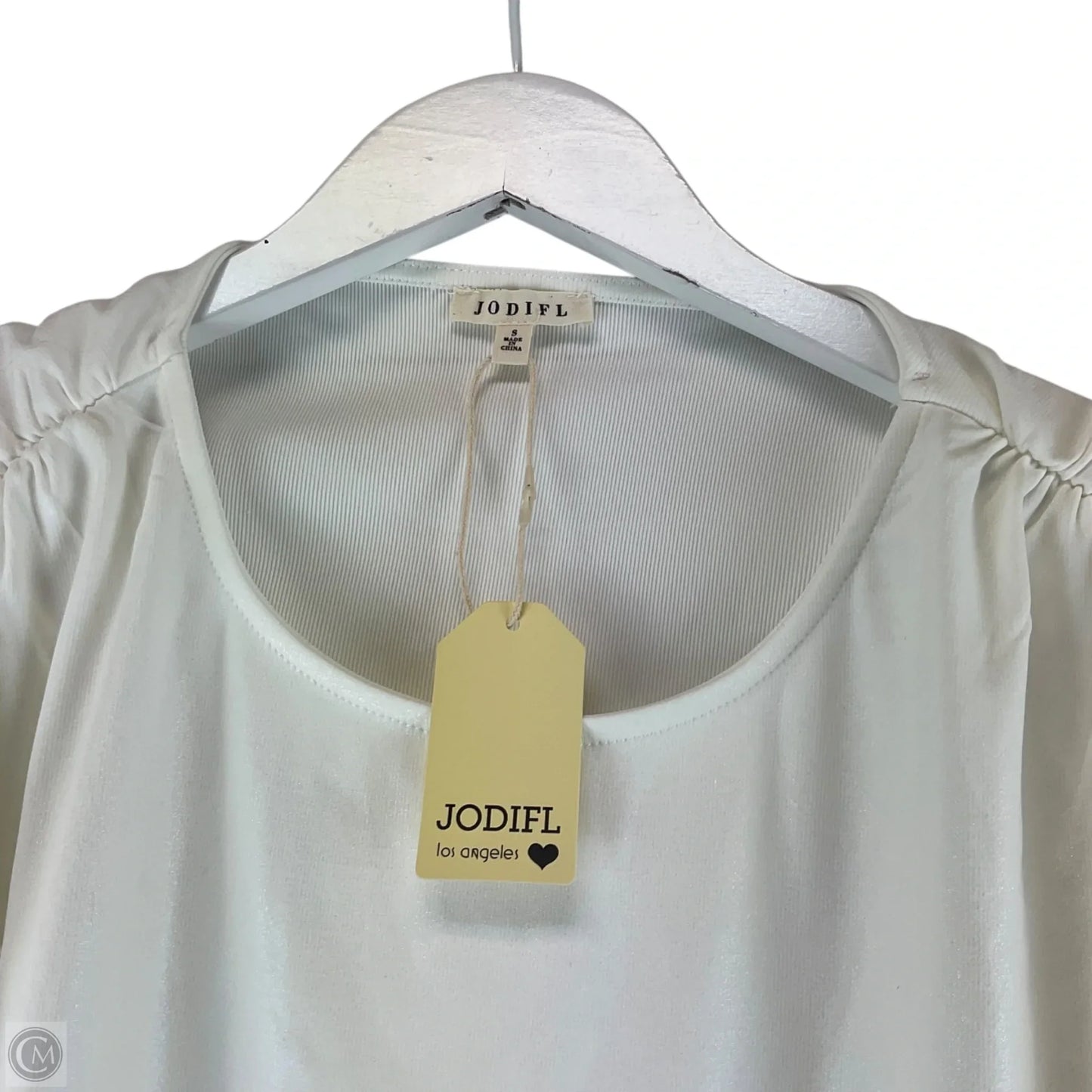 Top Short Sleeve By Jodifl In White, Size: S