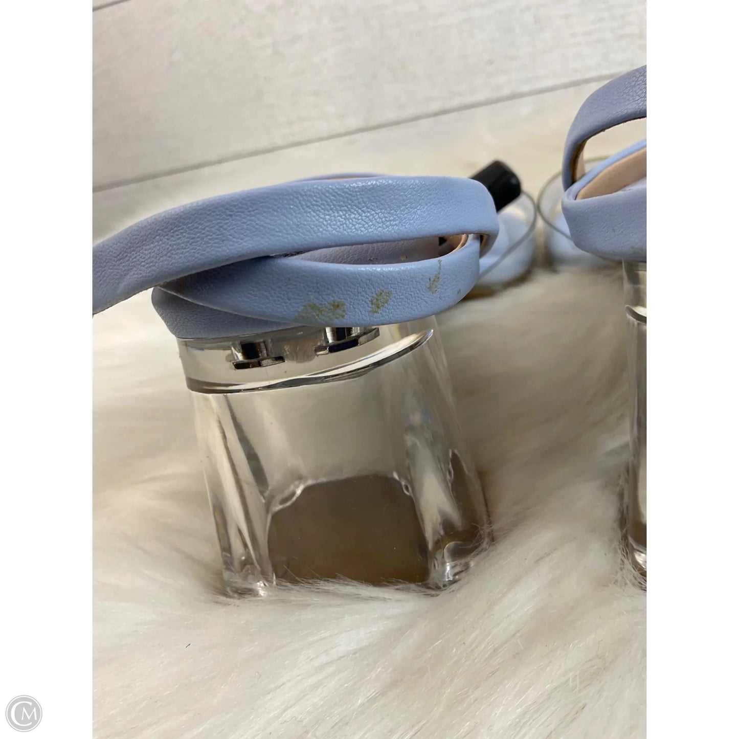 Sandals Heels Block By Crown And Ivy In Blue, Size: 6.5