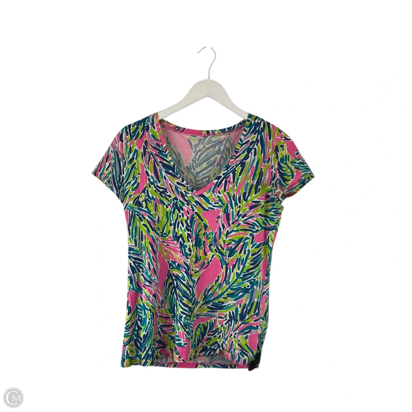 Top Short Sleeve Designer By Lilly Pulitzer In Multi-colored, Size: M