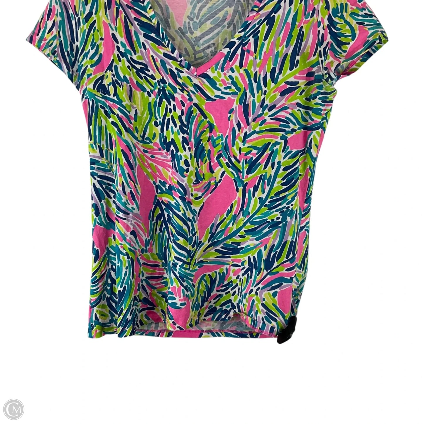 Top Short Sleeve Designer By Lilly Pulitzer In Multi-colored, Size: M