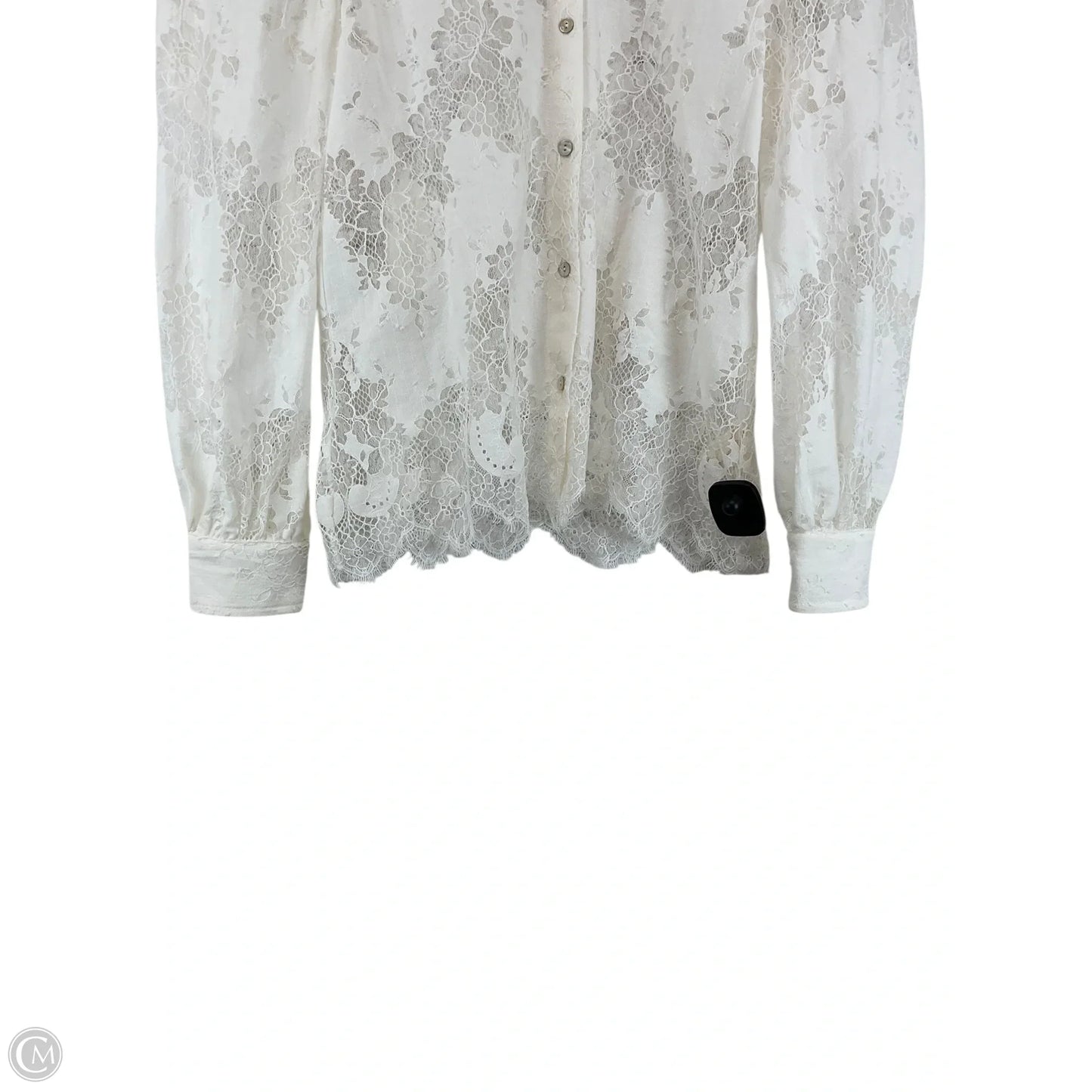 Top Long Sleeve By L Agence In White, Size: M