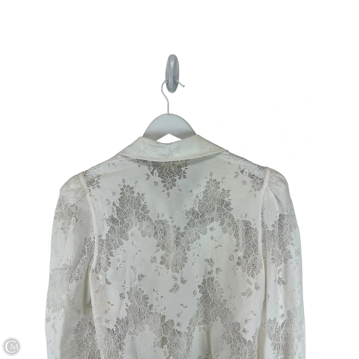 Top Long Sleeve By L Agence In White, Size: M