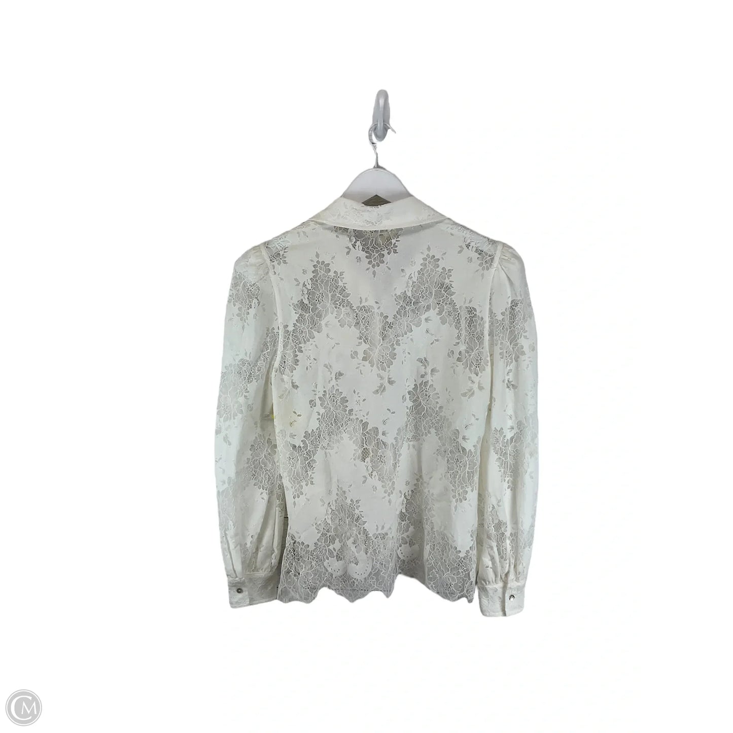 Top Long Sleeve By L Agence In White, Size: M