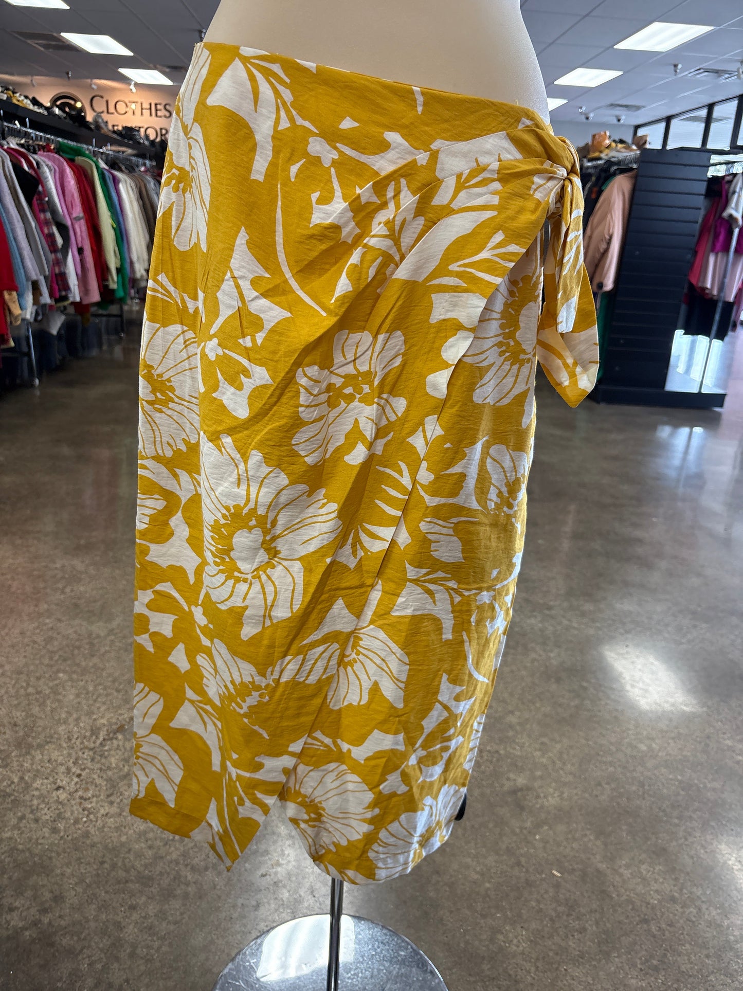 Skirt Midi By Banana Republic In Yellow, Size:10P