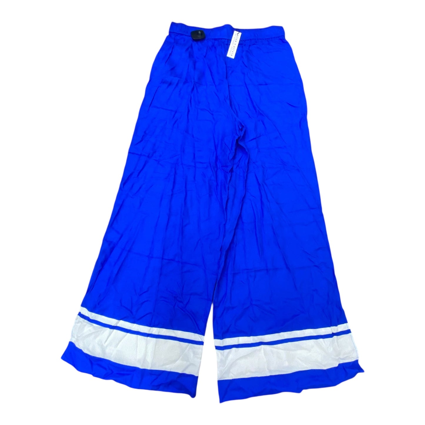 Pants Designer By Alice + Olivia In Blue & White, Size:Xl