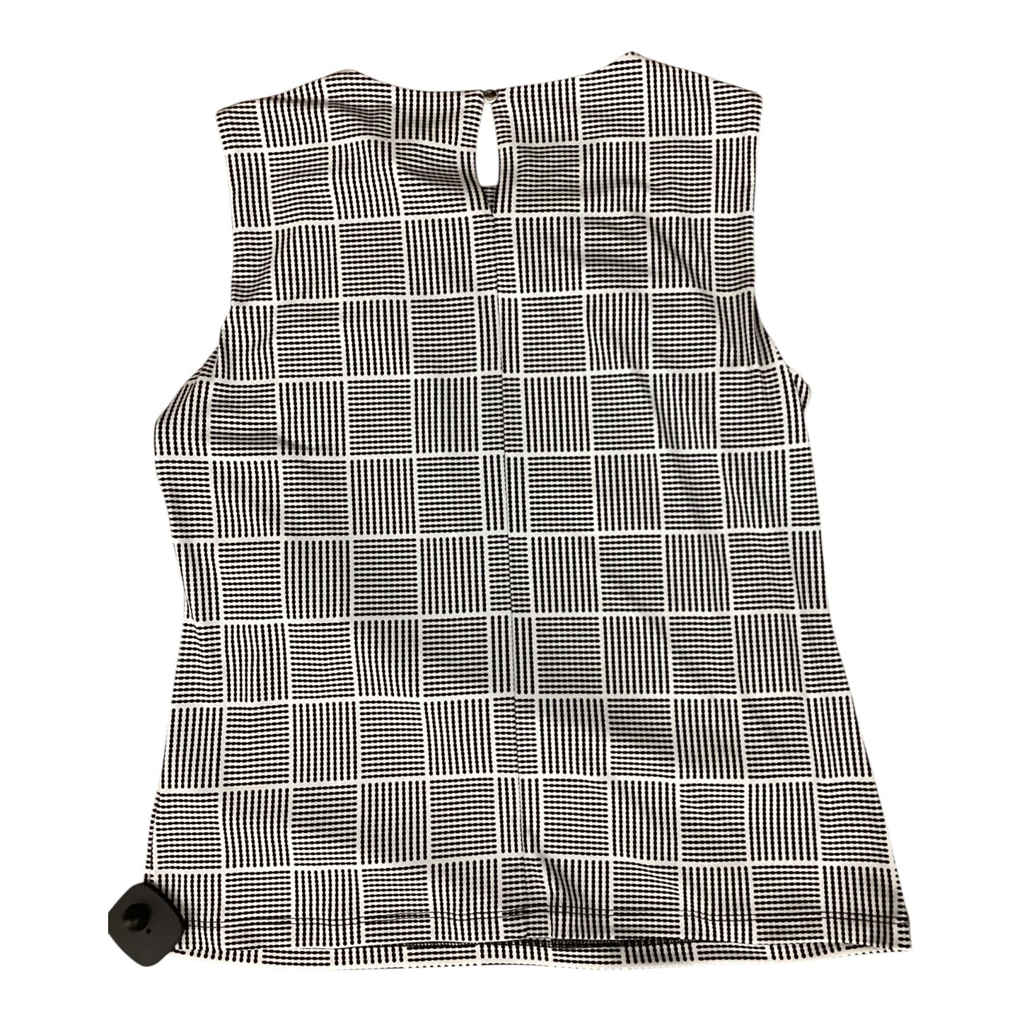Top Sleeveless By Calvin Klein In Black & White, Size:M