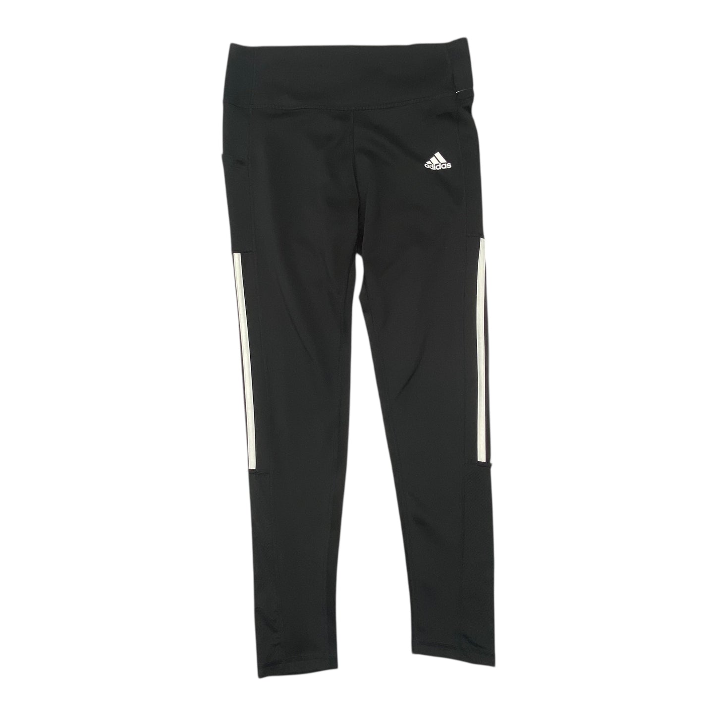 Athletic Leggings By Adidas In Black & White, Size:L
