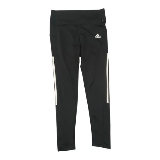 Athletic Leggings By Adidas In Black & White, Size:L