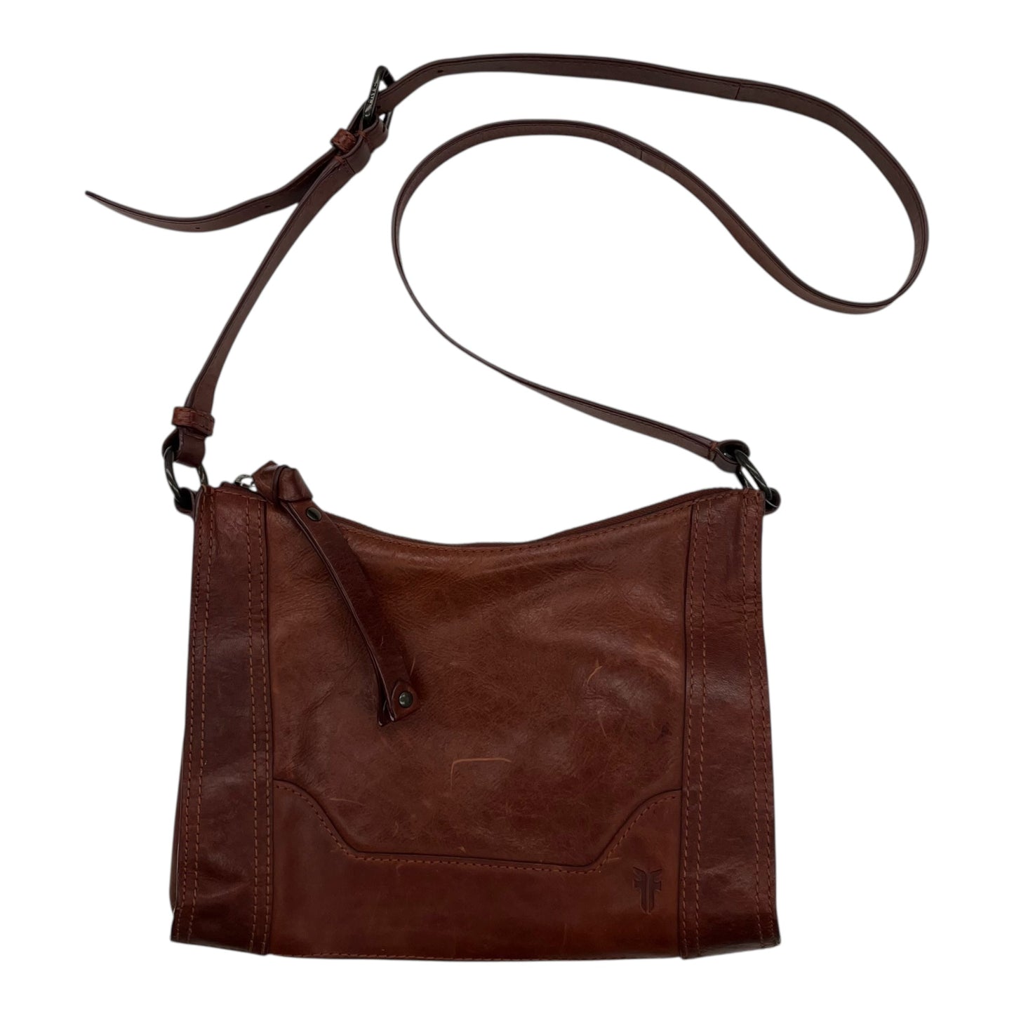 Crossbody Leather By Frye In Brown, Size:Medium