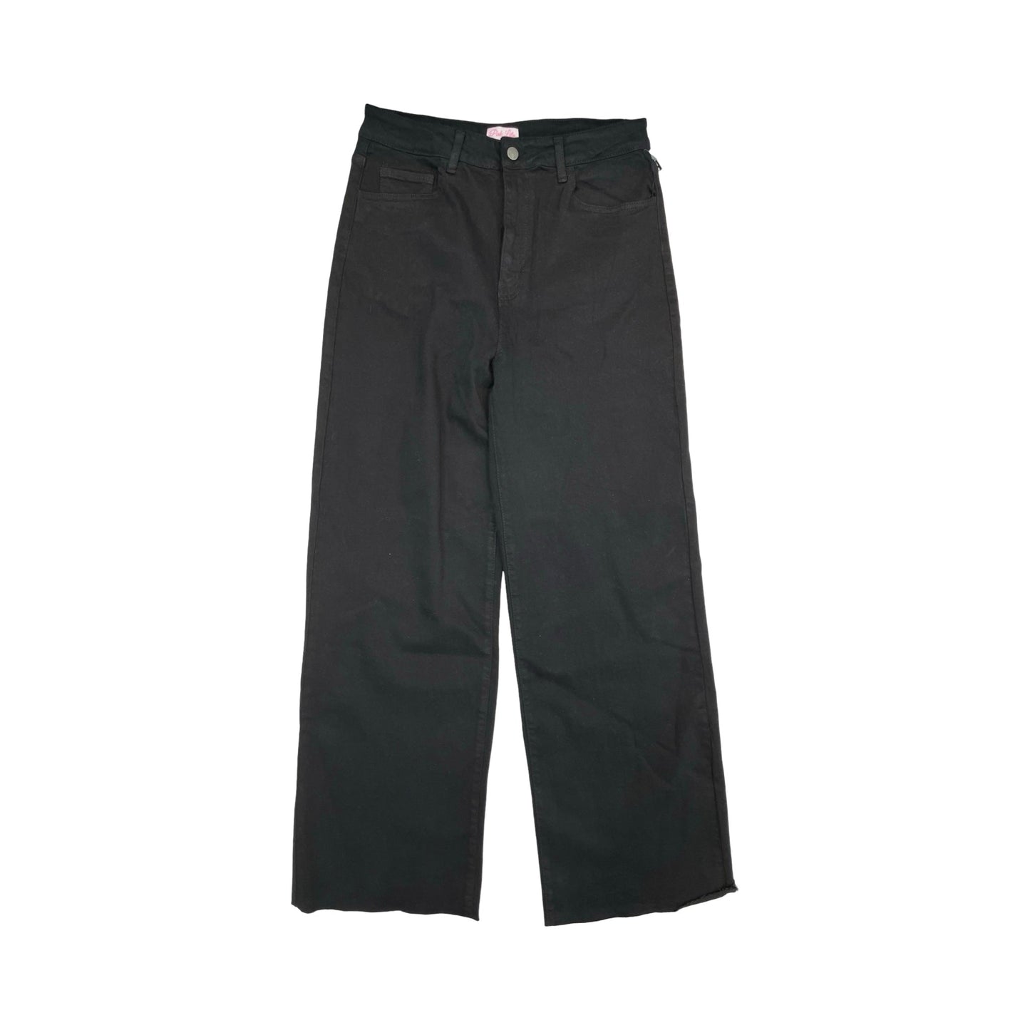 Jeans Wide Leg By Pink Lily In Black Denim, Size:10