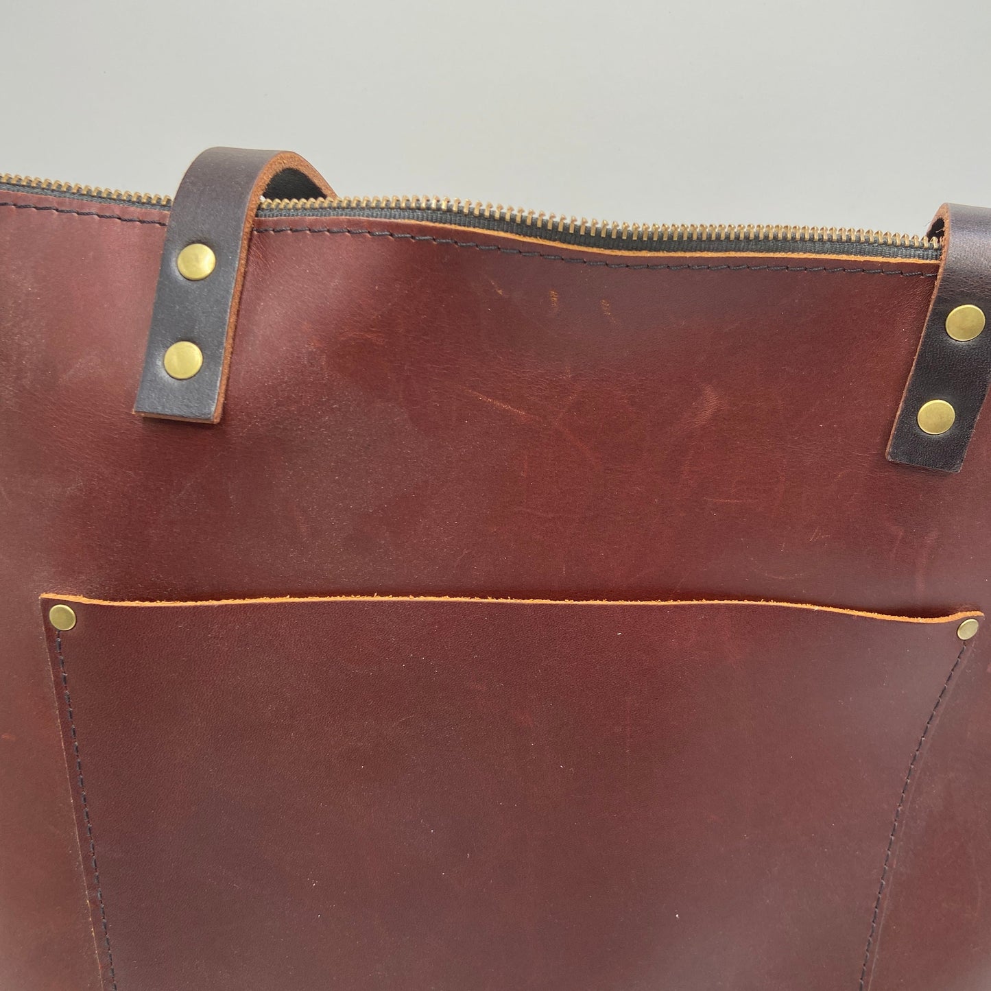Handbag Leather By Portland Leather, Size: Medium