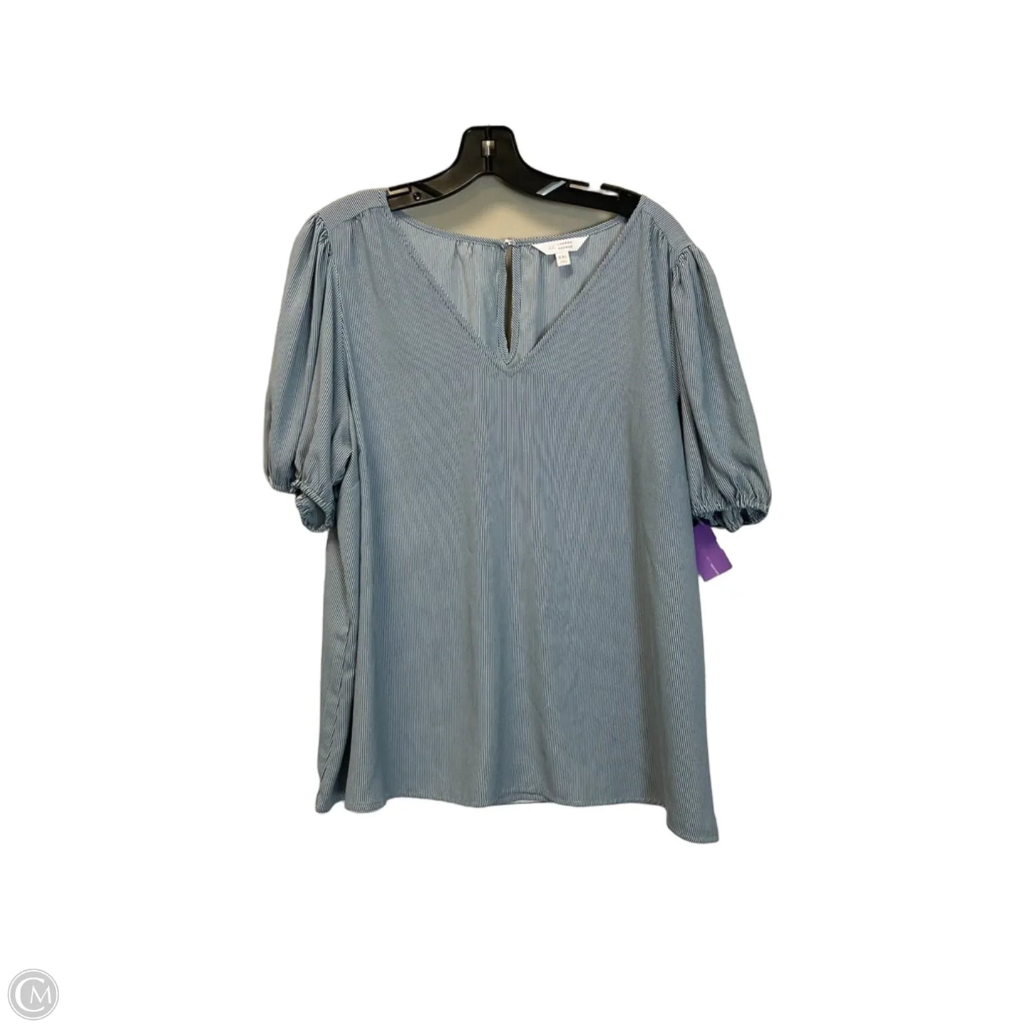 Top Short Sleeve By Lc Lauren Conrad In Striped Pattern, Size: Xxl