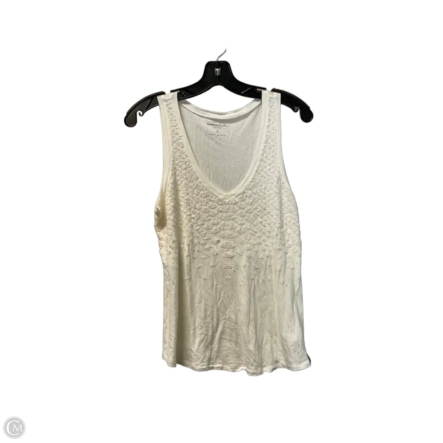 Top Sleeveless By Express In Cream, Size: S