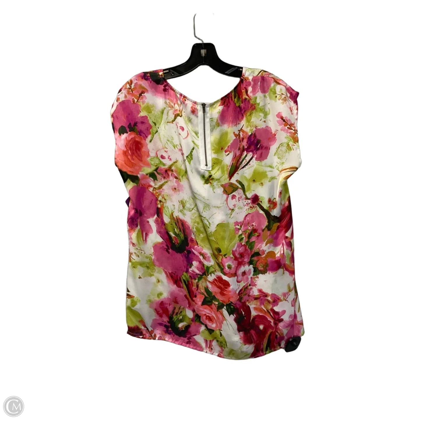 Top Short Sleeve By Sunny Leigh In Floral Print, Size: L