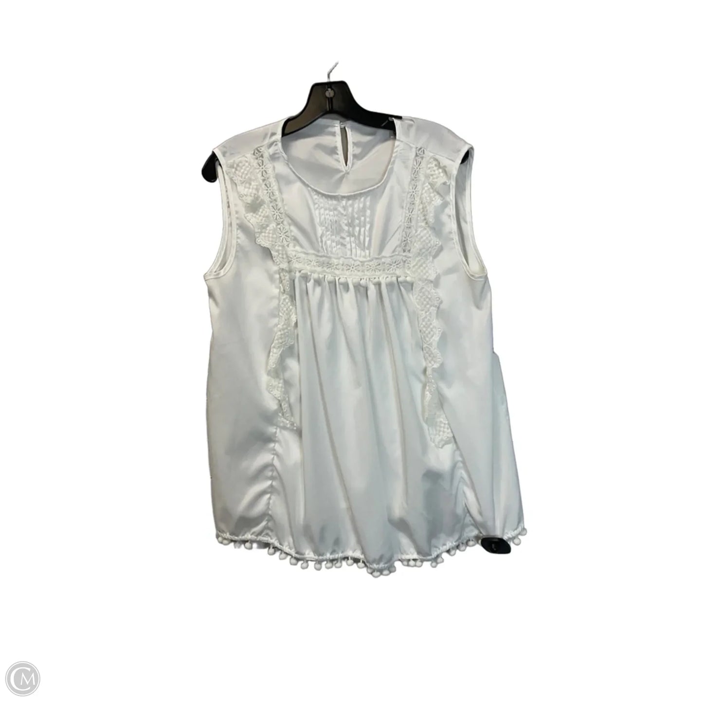 Top Sleeveless By Clothes Mentor In White, Size: Xxl