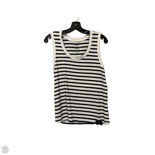 Top Sleeveless By Nine West In Striped Pattern, Size: L