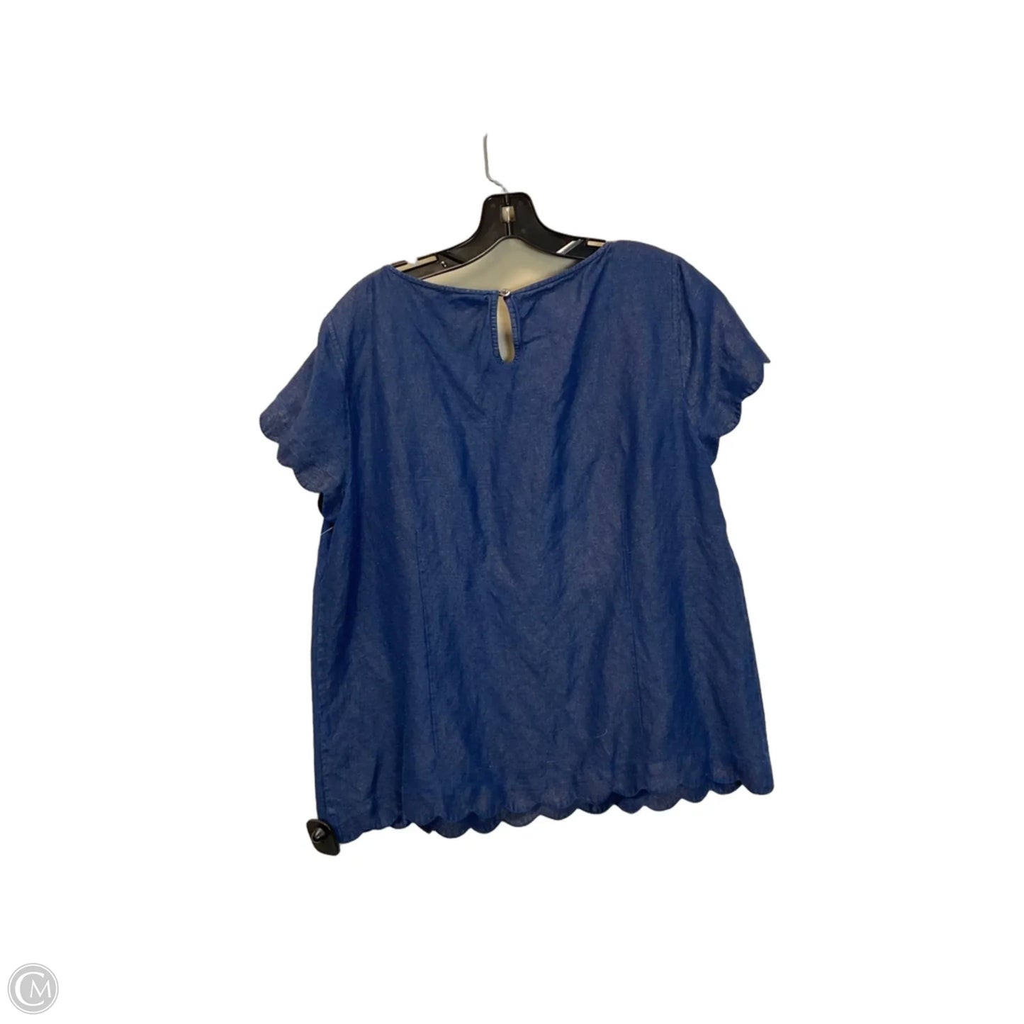 Top Short Sleeve By Vineyard Vines In Blue, Size: 14