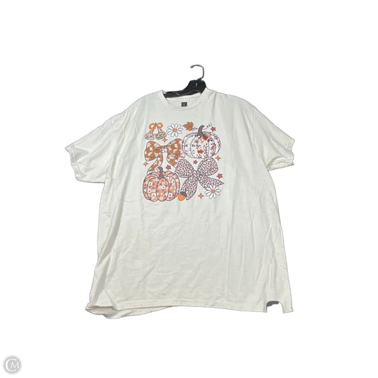 Top Short Sleeve Basic By Gildan In Beige, Size: Xl